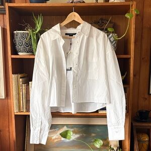 French Connection Cotton Poplin Blouse NWT XL